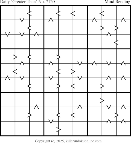 Greater Than Sudoku for  10/11/2025