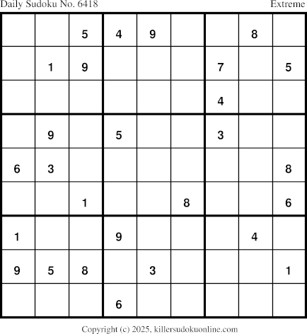 Killer Sudoku for 9/28/2025
