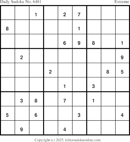 Killer Sudoku for 11/30/2025
