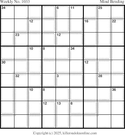 Killer Sudoku for 10/20/2025