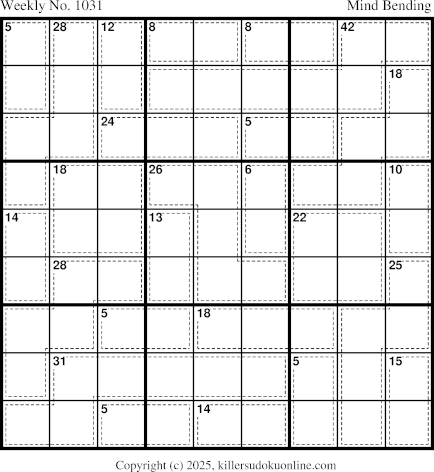 Killer Sudoku for the week starting 10/6/2025