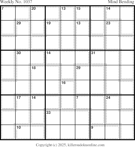 Killer Sudoku for 11/17/2025