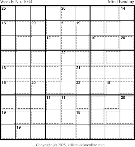 Killer Sudoku for 10/27/2025