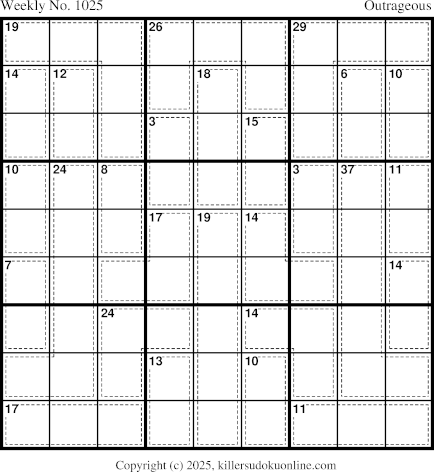 Killer Sudoku for 8/25/2025