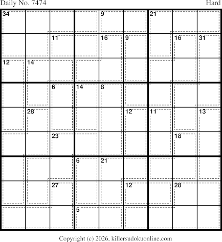 Killer Sudoku for 6/6/2026