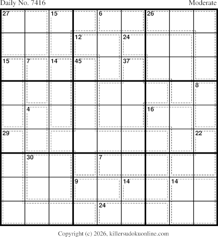 Killer Sudoku for 4/9/2026