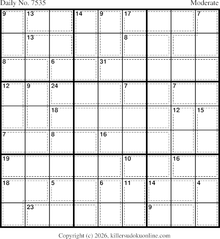 Killer Sudoku for 8/6/2026