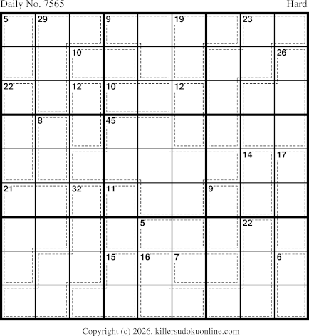 Killer Sudoku for 9/5/2026