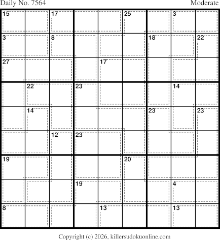 Killer Sudoku for 9/4/2026