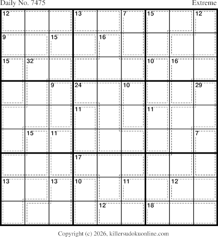 Killer Sudoku for 6/7/2026