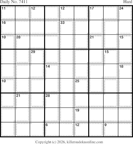 Killer Sudoku for 4/4/2026