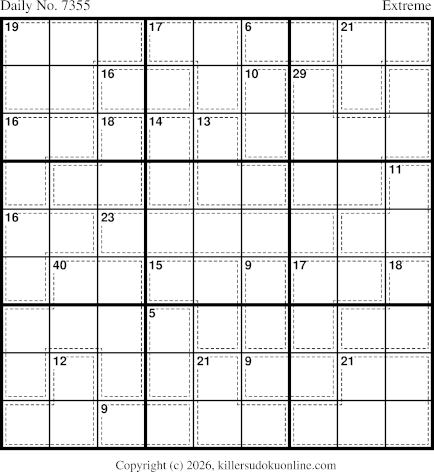 Killer Sudoku for 2/7/2026