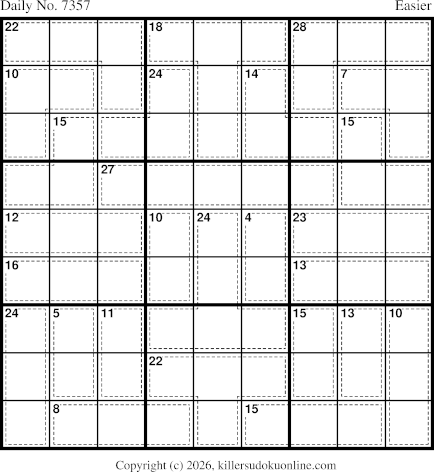 Killer Sudoku for 2/9/2026