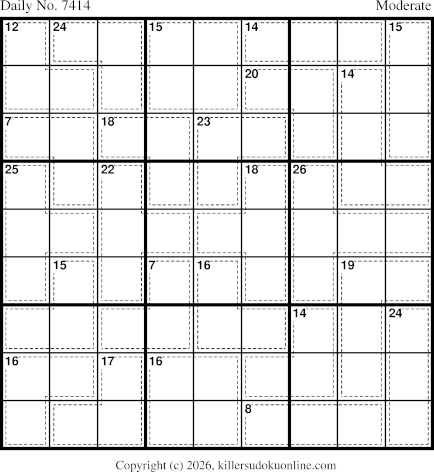 Killer Sudoku for 4/7/2026