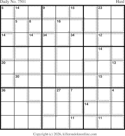 Killer Sudoku for 7/3/2026