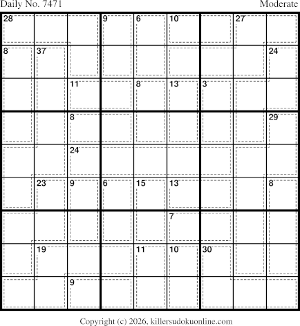 Killer Sudoku for 6/3/2026
