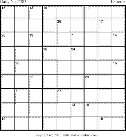 Killer Sudoku for 3/7/2026