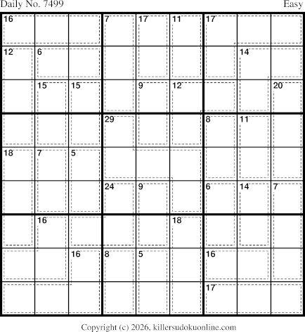 Killer Sudoku for 7/1/2026