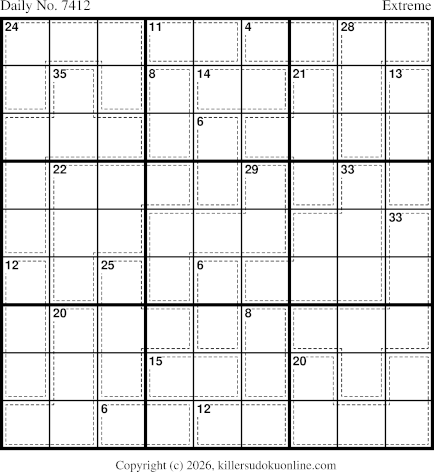 Killer Sudoku for 4/5/2026