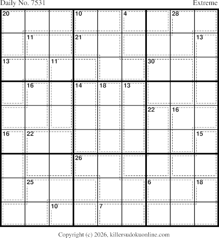 Killer Sudoku for 8/2/2026