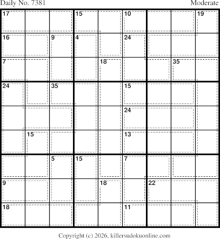 Killer Sudoku for 3/5/2026