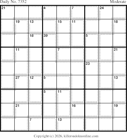 Killer Sudoku for 2/4/2026