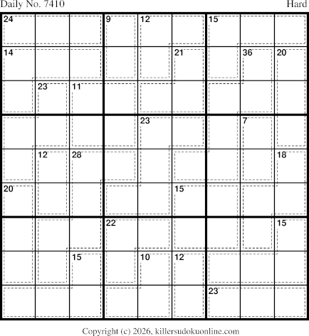 Killer Sudoku for 4/3/2026