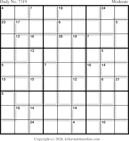 Killer Sudoku for 1/1/2026