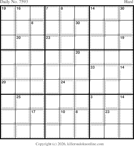 Killer Sudoku for 10/3/2026