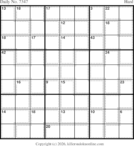 Killer Sudoku for 1/30/2026