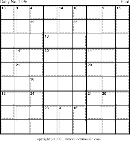 Killer Sudoku for 3/20/2026