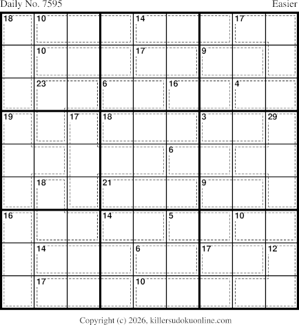 Killer Sudoku for 10/5/2026