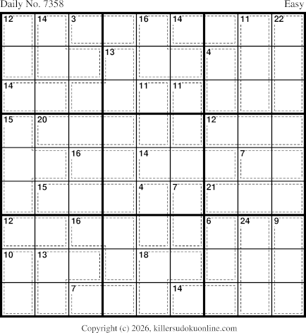 Killer Sudoku for 2/10/2026
