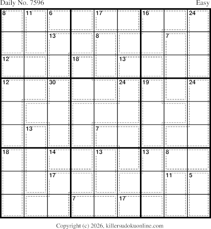 Killer Sudoku for 10/6/2026