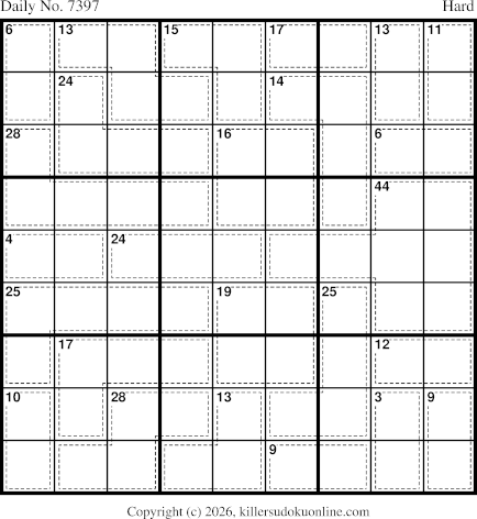 Killer Sudoku for 3/21/2026