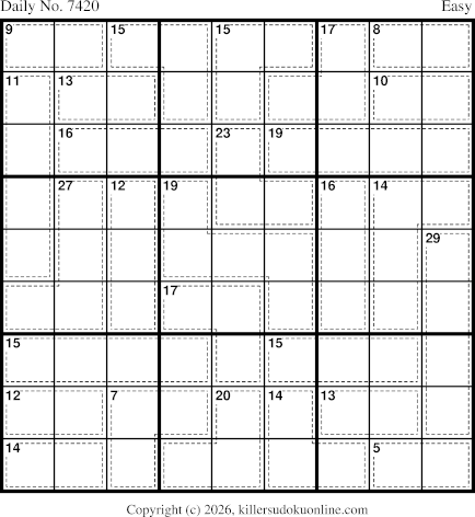 Killer Sudoku for 4/13/2026
