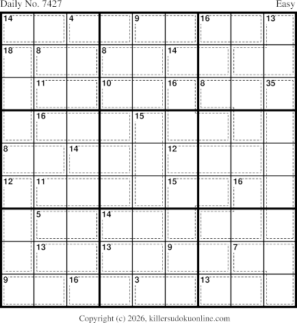 Killer Sudoku for 4/20/2026