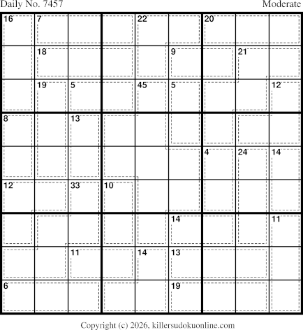 Killer Sudoku for 5/20/2026