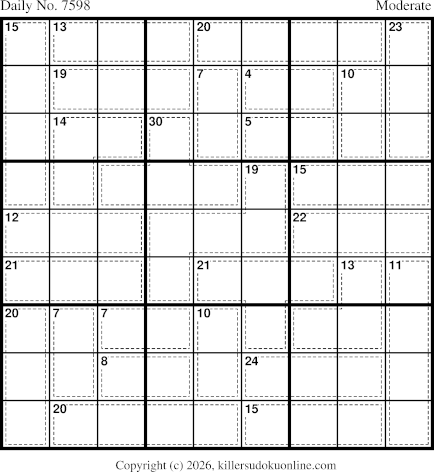 Killer Sudoku for 10/8/2026