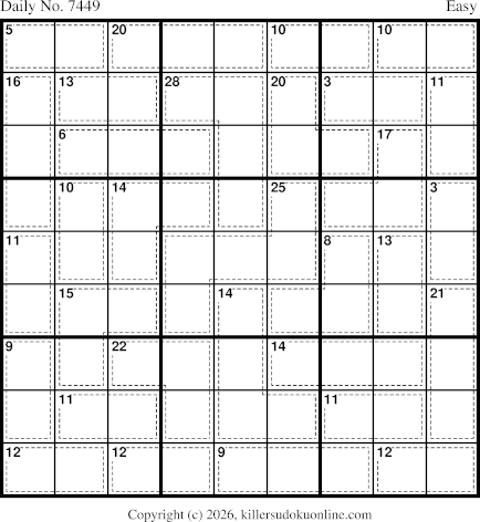 Killer Sudoku for 5/12/2026
