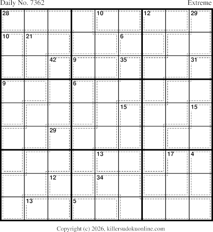 Killer Sudoku for 2/14/2026