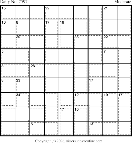 Killer Sudoku for 10/7/2026