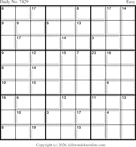 Killer Sudoku for 4/22/2026