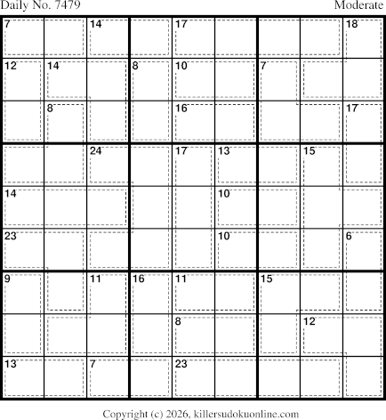 Killer Sudoku for 6/11/2026