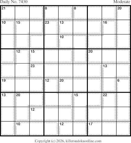 Killer Sudoku for 4/23/2026