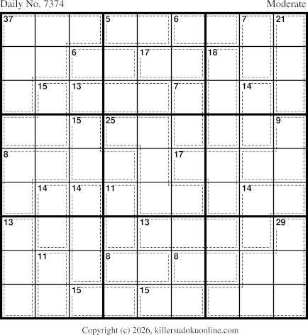 Killer Sudoku for 2/26/2026