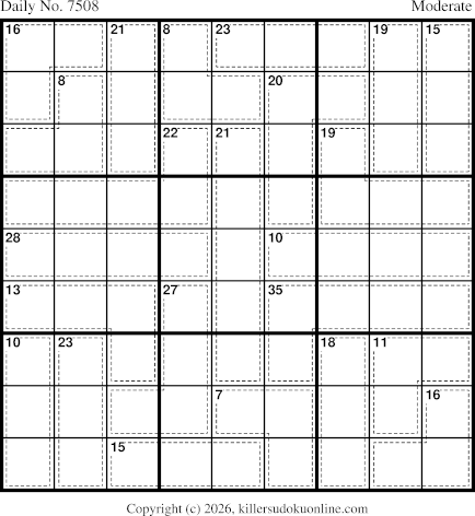 Killer Sudoku for 7/10/2026