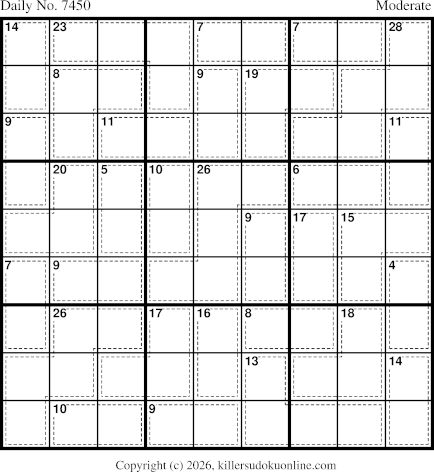 Killer Sudoku for 5/13/2026