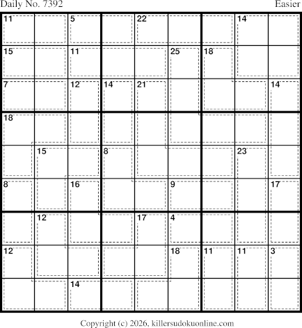Killer Sudoku for 3/16/2026