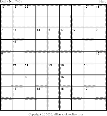 Killer Sudoku for 5/22/2026